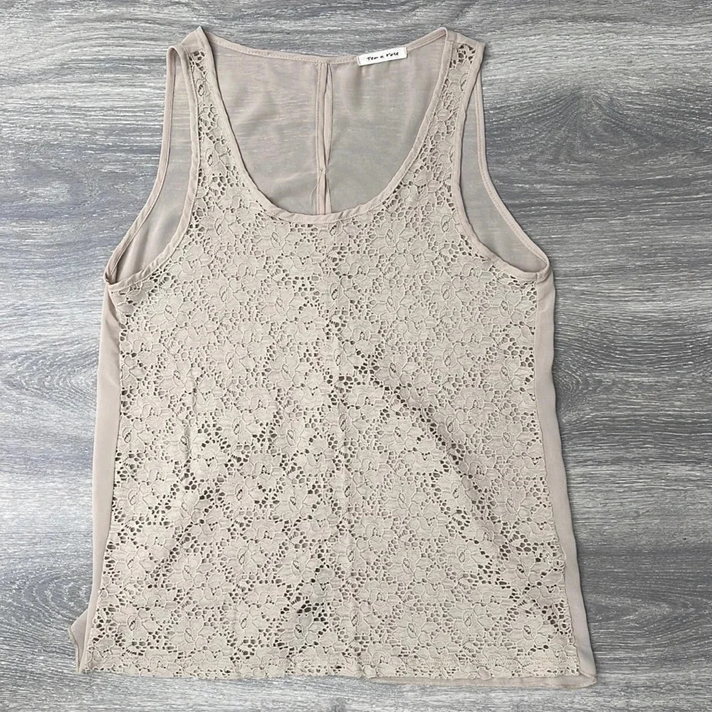Women's Tea n Rose Tank Top, cream